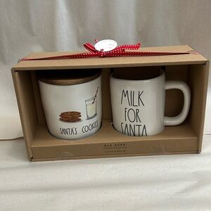 Rae dunn canister and mug set Christmas